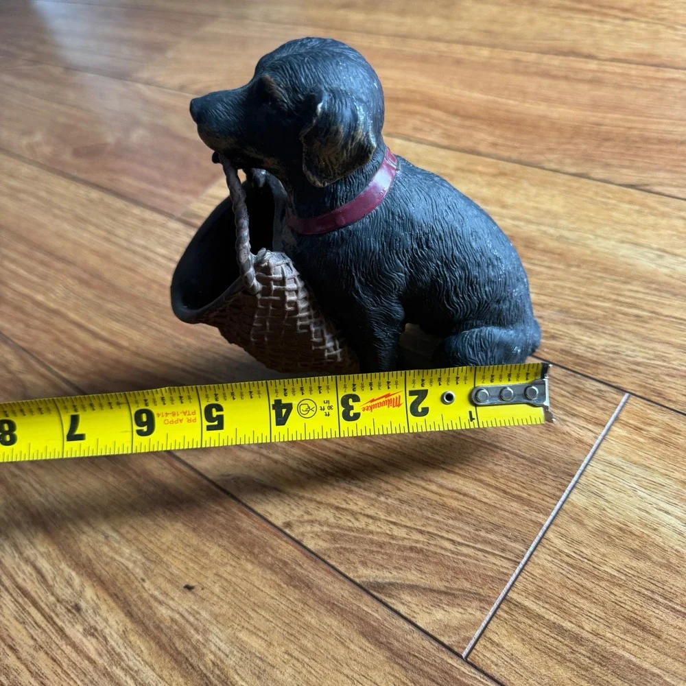 Expo Inc Home Goods Heavy Dog Bookend, Decor, Door Stop with Basket
